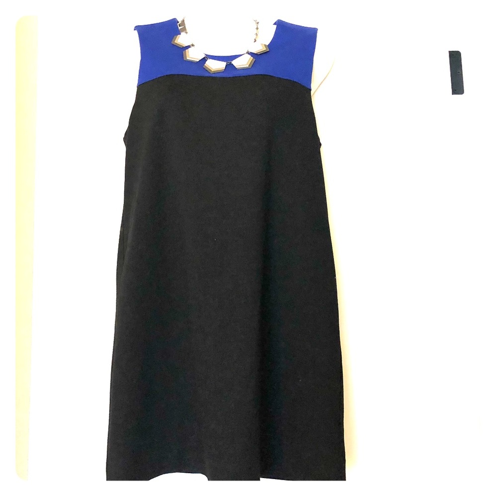 FOREVER 21 Black Blue Sleeveless Dress